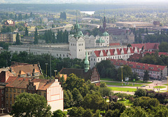 Stettiner Schloss aus dem 22. Stock gesehen.