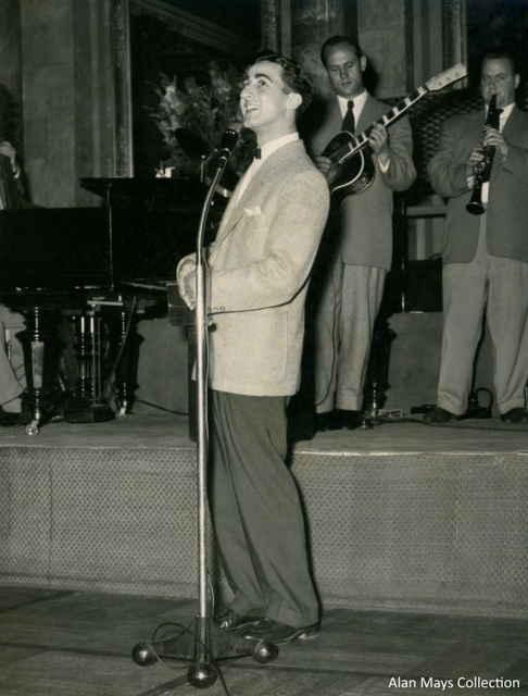 Imitating Eddie Cantor at the Eagle Club, Wiesbaden, Germany, 1953