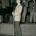 Imitating Eddie Cantor at the Eagle Club, Wiesbaden, Germany, 1953