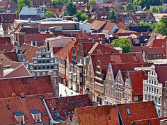 Blick vom Wasserturm auf "Am Sande"