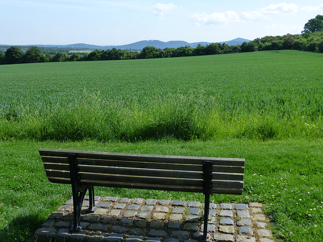 Bank mit Blick zum Siebengebirge