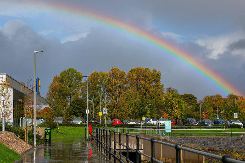 Rainbow over Lidl's