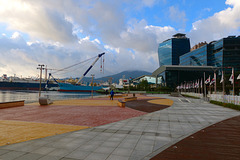 Clouds building over Okpo waterfront