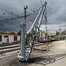 Alter Ladekran am Bahnhof in Bière