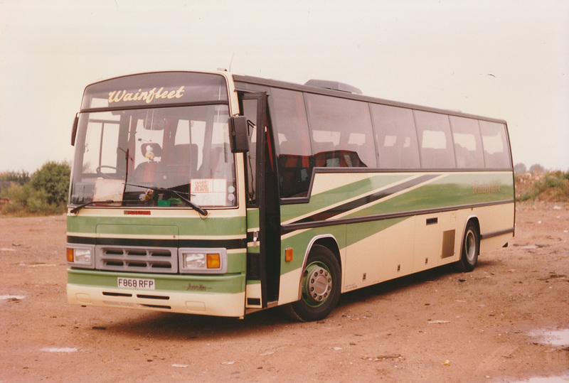 Wainfleet Coaches F868 RFP at Red Lodge - 26 Aug 1989