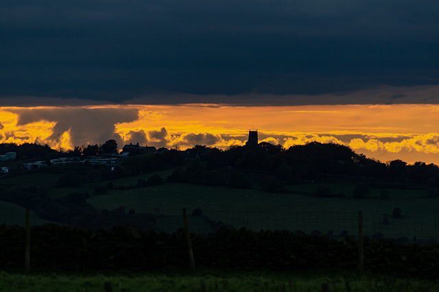 Mottram Church Silhouette