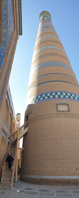 Jo and the Towering Islom Hoja Minaret