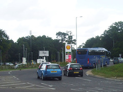 DSCF9131 Freestones Coaches (Megabus contractor) YT62 HZX on the A11 at Barton Mills - 5 Aug 2017