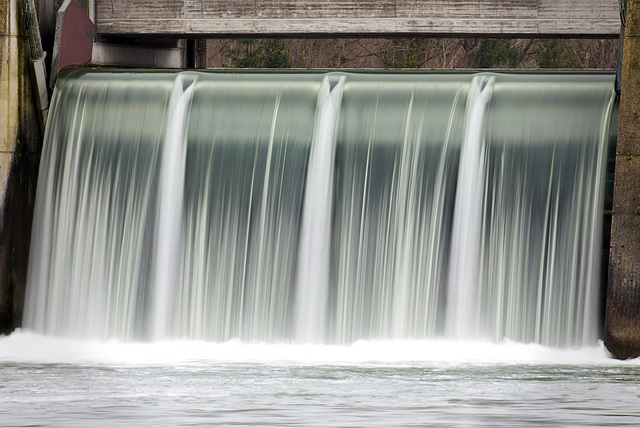 Staustufe Barrage power station near Plattling