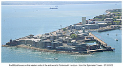 Fort Block House - Portsmouth Harbour - from the Spinnaker Tower - 27 5 2022