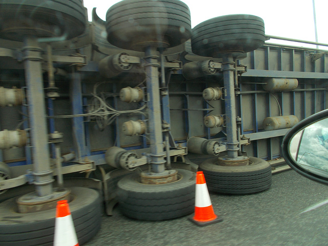 ddd - capsized lorry, A69 {1 of 3}