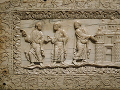 Detail of a Plaque with Scenes at Emmaus in the Cloisters, October 2017