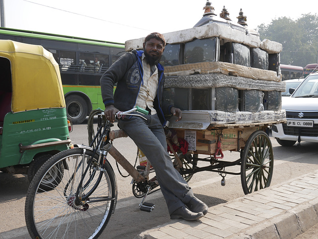 TV tubes on a rickshaw