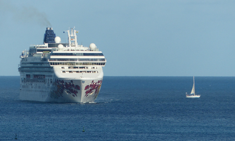 Norwegian Gem arriving at Castries (1) - 13 March 2019