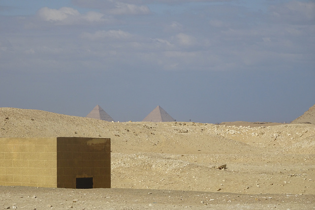 View Of Giza Pyramids From Saqqara