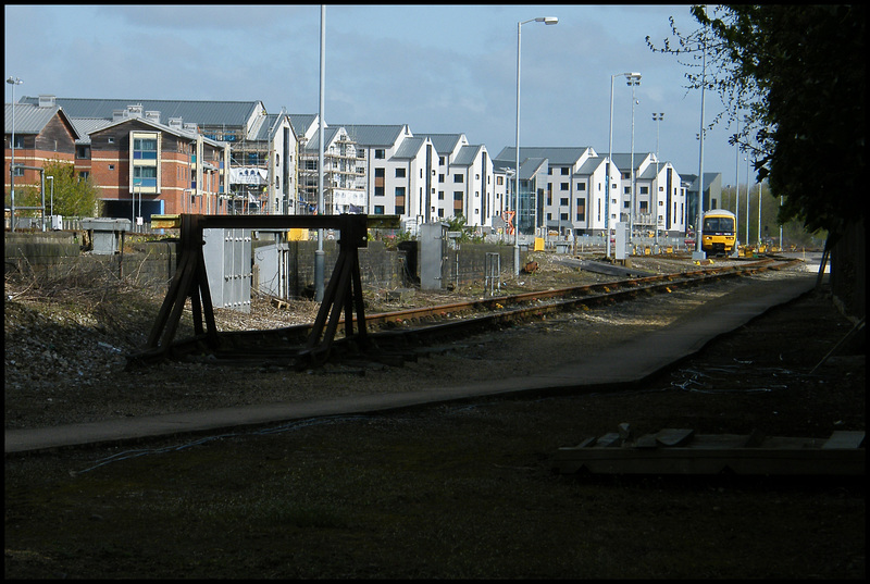 university blocks by the railway