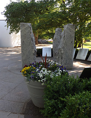 Detail of Inside Out by Buky Schwartz on Rutgers' College Avenue Campus, May 2015