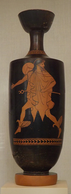 Terracotta Lekythos Attributed to the Tithonus Painter in the Metropolitan Museum of Art, May 2015