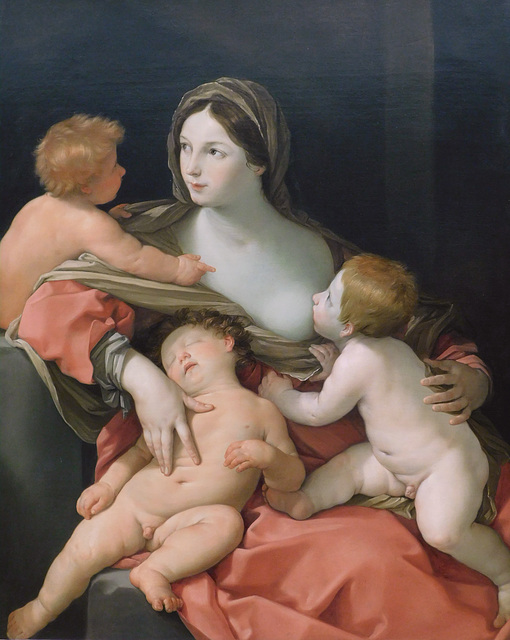 Detail of Charity by Guido Reni in the Metropolitan Museum of Art, January 2022