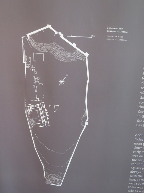 Musée archéologique de Zadar : plan de Podgrade/Asseria.