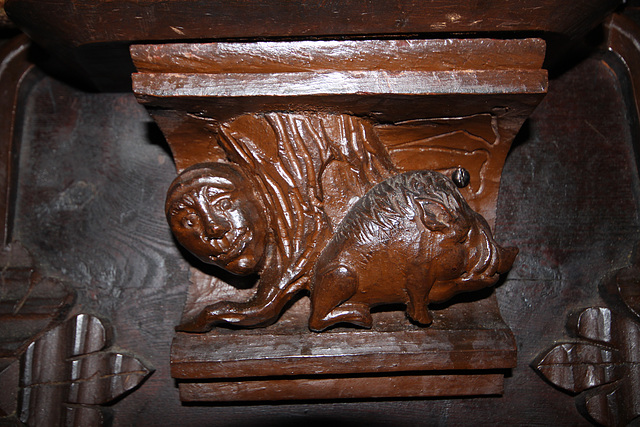 Detail of Fifteenth Century Misericord, Great Malvern Priory, Worcestershire