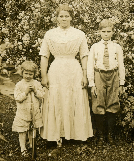 Three Kids in the Yard (Cropped)