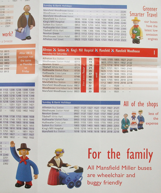 Stagecoach 'Mansfield Miller' timetable leaflet (DSCF5222)