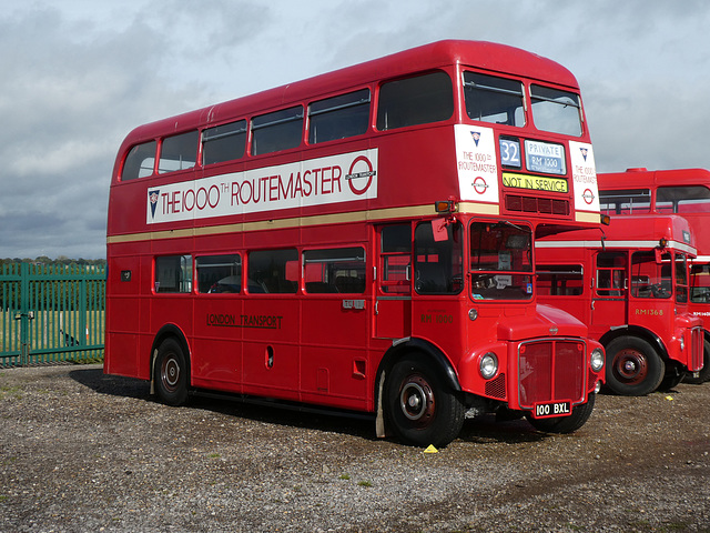 Preserved former London Transport RM1000 (100 BXL) at Showbus - 29 Sep 2019 (P1040637)