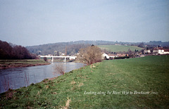 Looking over the River Wye to Brockweir (Scan from July 1991)