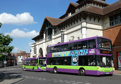 Ipswich Buses 40 (YR61 RUW) and 74 (DU60 LOJ ex LC60 WYN) in Ipswich - 8 Jul 2022 (P1120334)