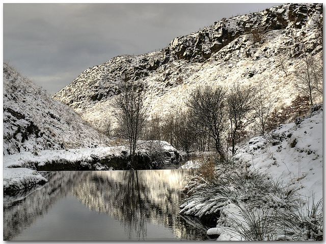 Visions of Park Bridge: The Weir reflections in Winter