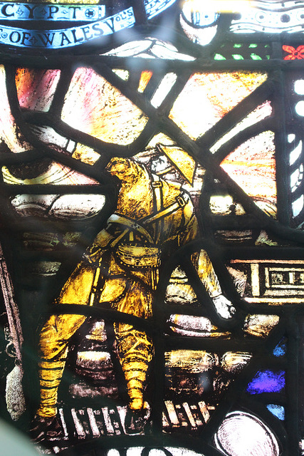 Fragment of First World War Memorial by the Bromsgrove Guild, now at Hartlebury Castle, Worcestershire