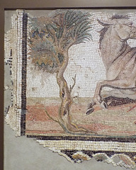 Detail of the Lion Attacking an Onager Mosaic in the Getty Villa, June 2016