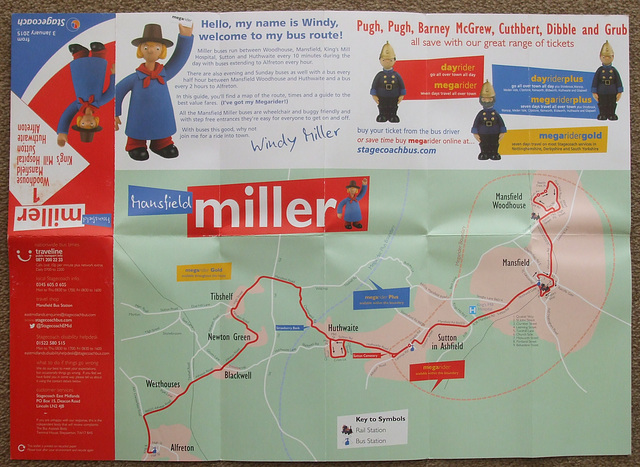 Stagecoach 'Mansfield Miller' timetable leaflet (DSCF5216)