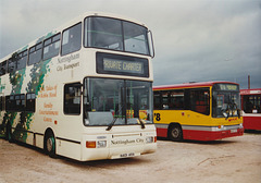 Nottingham 401 (N401 ARA) and Mainline 747 (N247 CKY) at Showbus, Duxford – 22 Sep 1996 (330-22)
