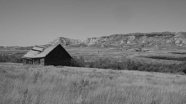 abandoned house in B&W abandoned house in B&W