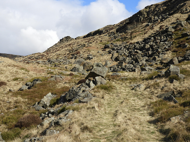 Going uphill on Bleaklow