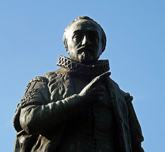 Detail of the Statue of "William the Silent" on the Voorhees Mall, May 2015