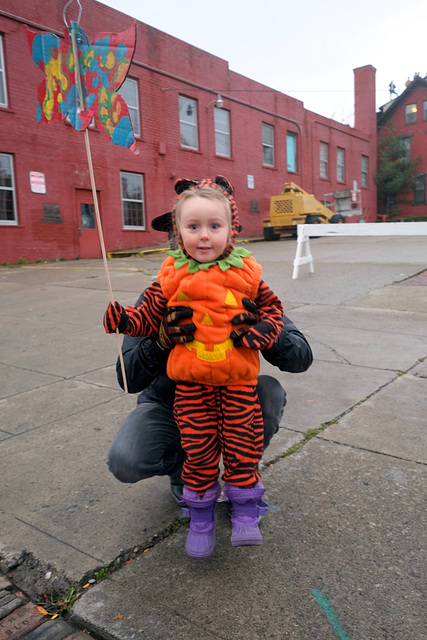 A pumpkin person