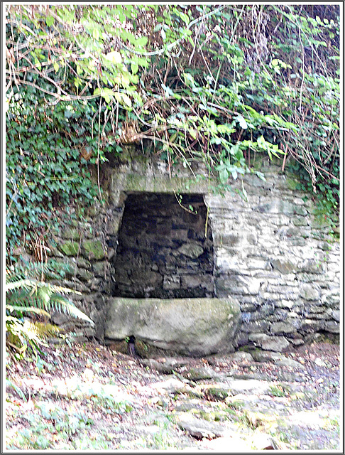 Sur le chemin :  fontaine de "Coudray" à Plouer sur Rance (22)