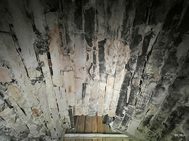 Vaulted Stone roofs on all four storey of Coxton Tower