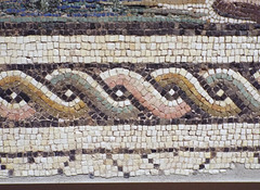 Detail of the Lion Attacking an Onager Mosaic in the Getty Villa, June 2016