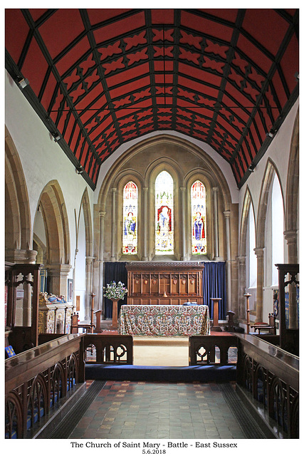 St Mary's Battle interior view choir & sanctuary 5 6 2018
