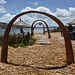 Peru, Uros' Islands, The Enfilade of Reed Arches