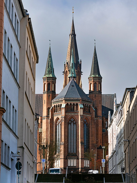 Ansicht  auf die Apsis der Paulskirche - Schwerin