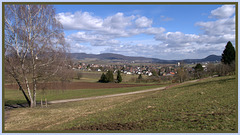 Blick auf Hallau im Klettgau /Schweiz