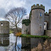 Panorama of Wittington Castle and moat.