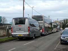 Grey’s of Ely vehicles at Fordham C of E School - 14 Dec 2021 (P1100223)