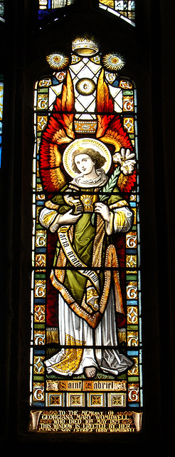 Detail of Wombwell Memorial Window, St Michael's Church, Coxwold, North Yorkshire