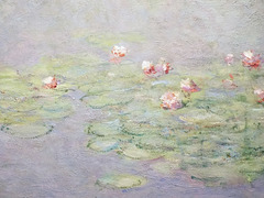 Detail of Water Lilies by Monet in the Boston Museum of Fine Arts, January 2018